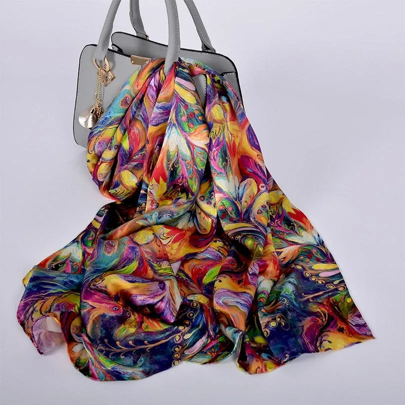 Luxury Pure Silk Shawl Scarf