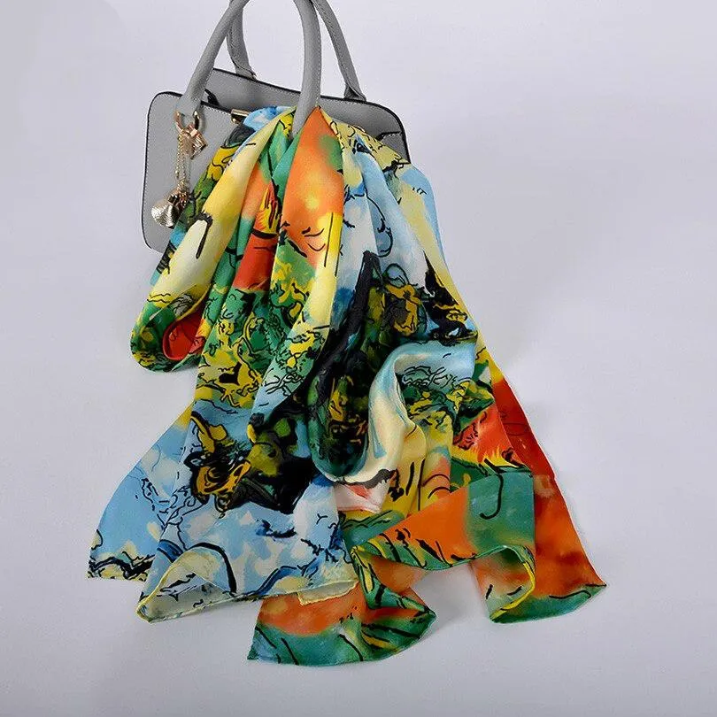 Luxury Pure Silk Shawl Scarf