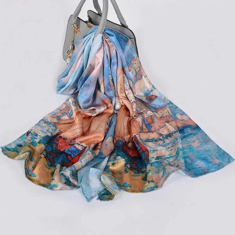 Luxury Pure Silk Shawl Scarf