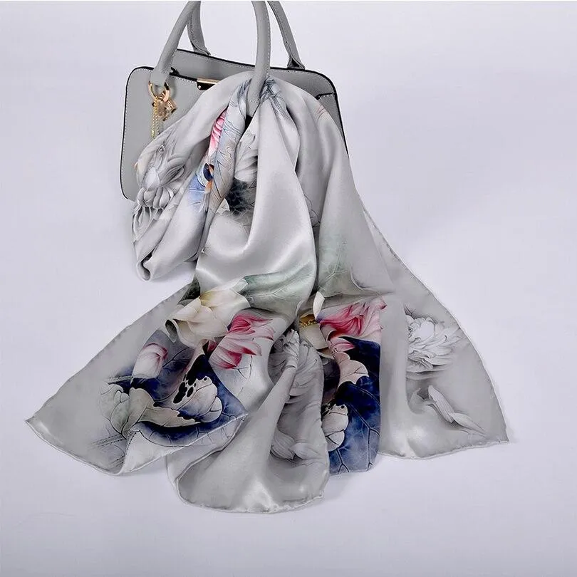 Luxury Pure Silk Shawl Scarf