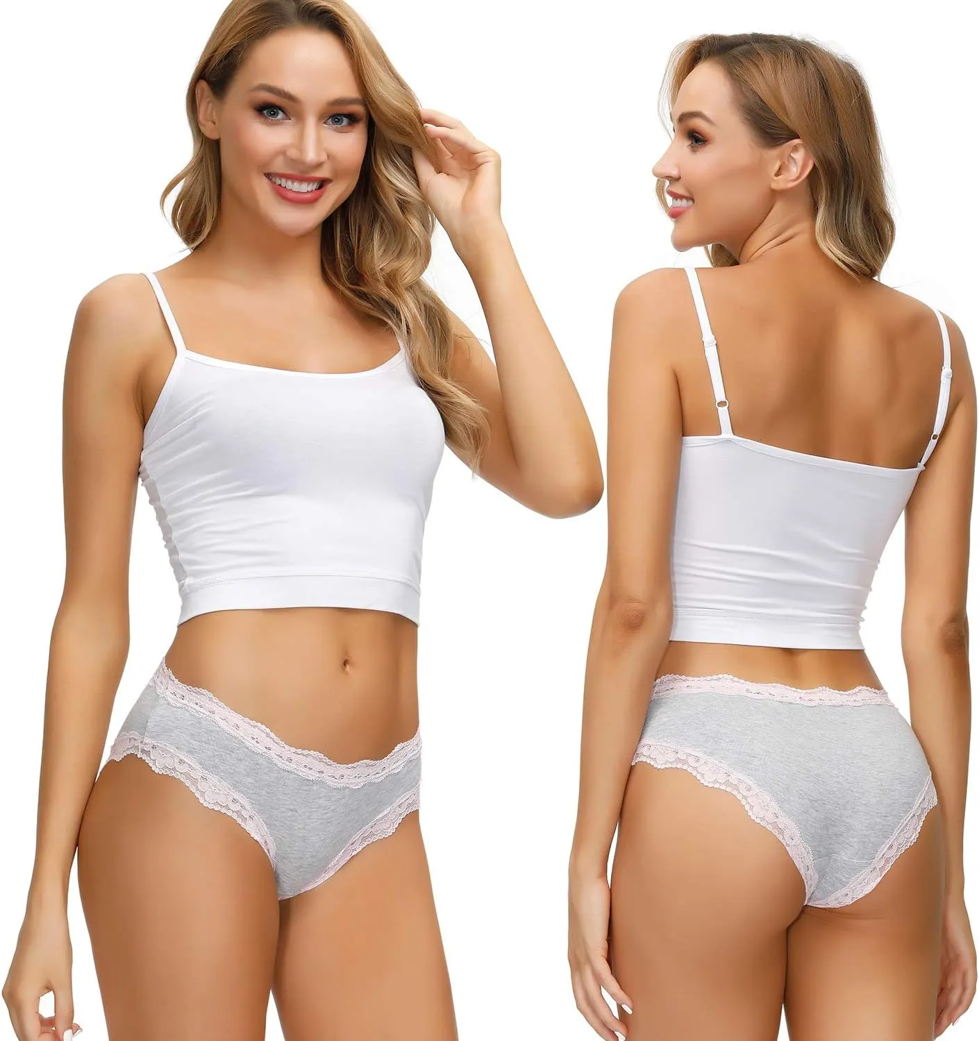 LYYTHAVON Womens Underwear Soft Breathable Cotton Brief Ladies Panties 5-Pack