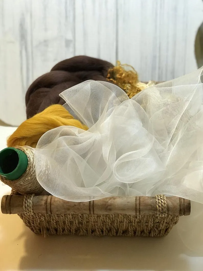 Margilan Silk Organza Gauze for Nuno Felting, Natural Silk Craft Supplies, Silk For Scarves, Margelan Silk Organza for Wet Felting