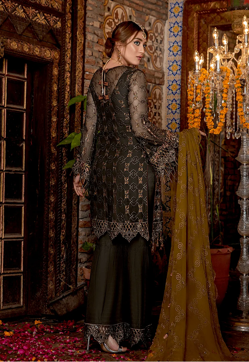 Maryam's Premium Luxury Embroidered Chiffon Collection Vol 5 – MP-160 Vintage Cedar