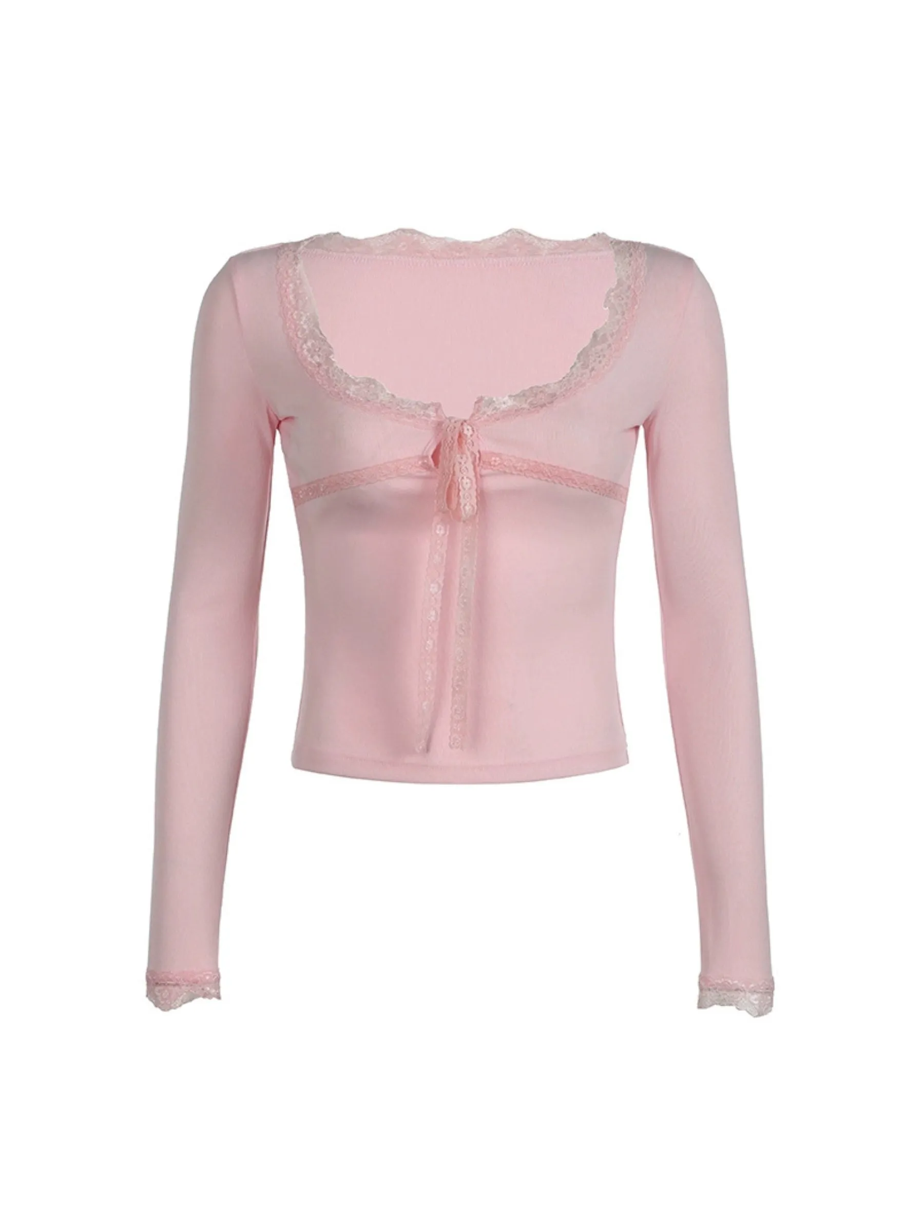 Maxwell Lace Tie Square Neck Top