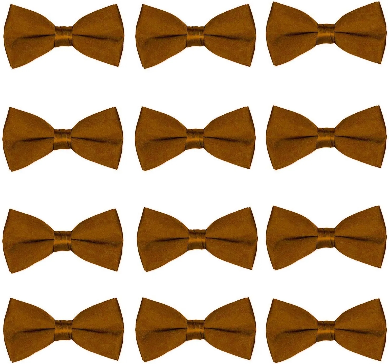 Men's Bow Tie Wholesale 12 Pack Pre-Tied Formal Tuxedo Bowties Wedding Solid Ties