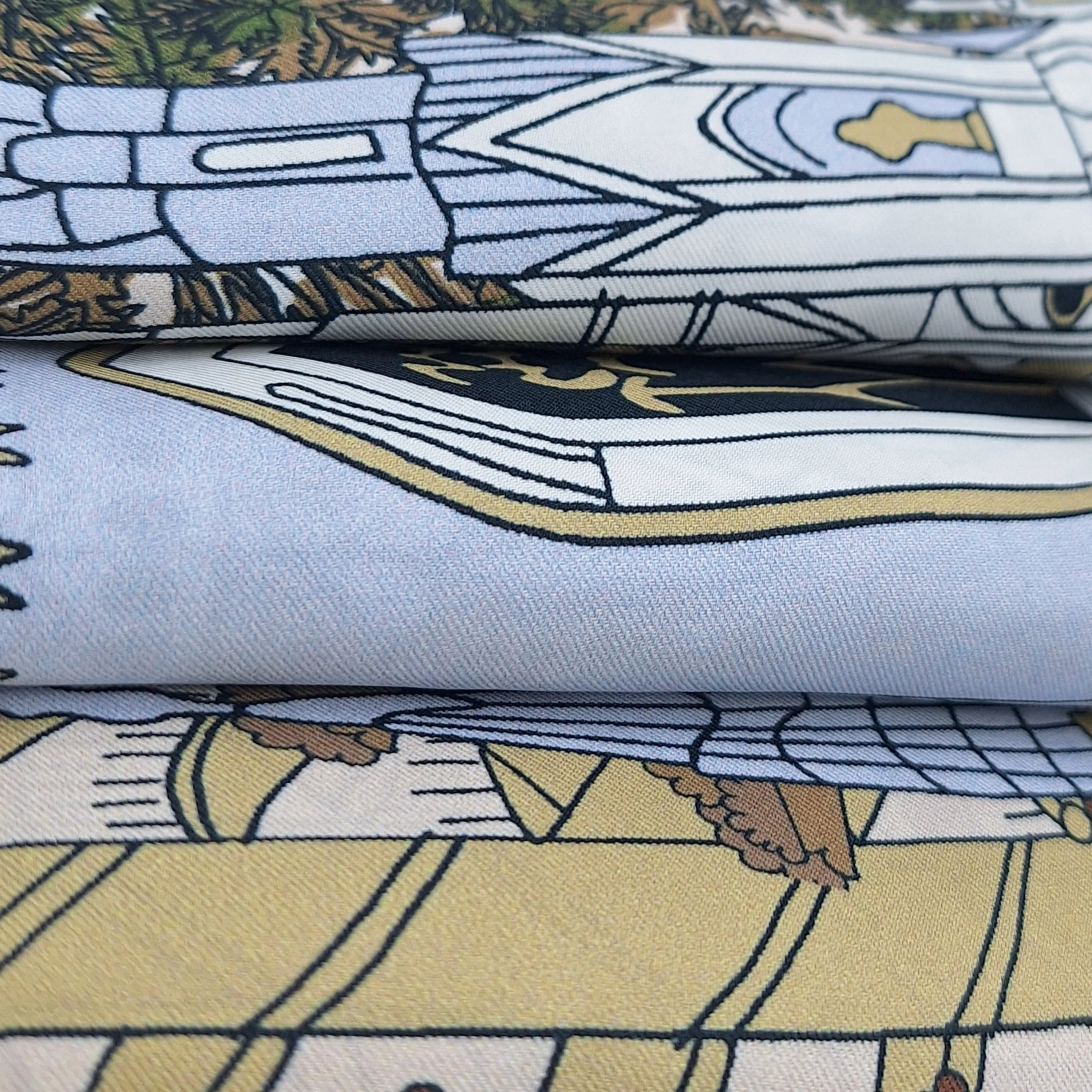 Milan brown and blue silk tie scarf