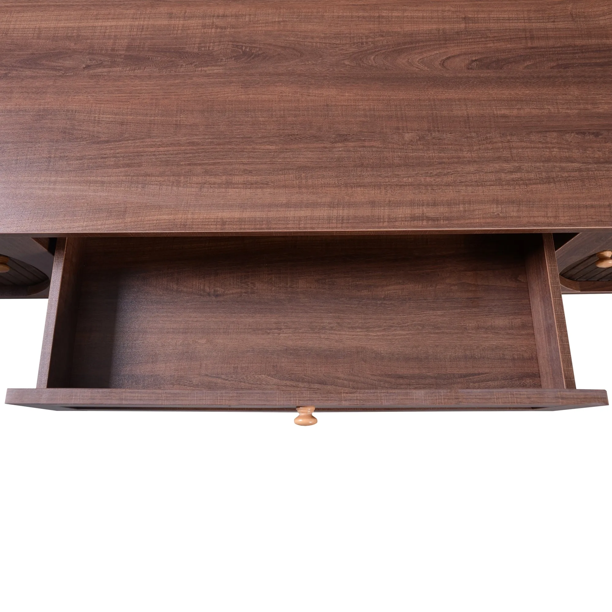 Modern Farmhouse Rattan TV Stand