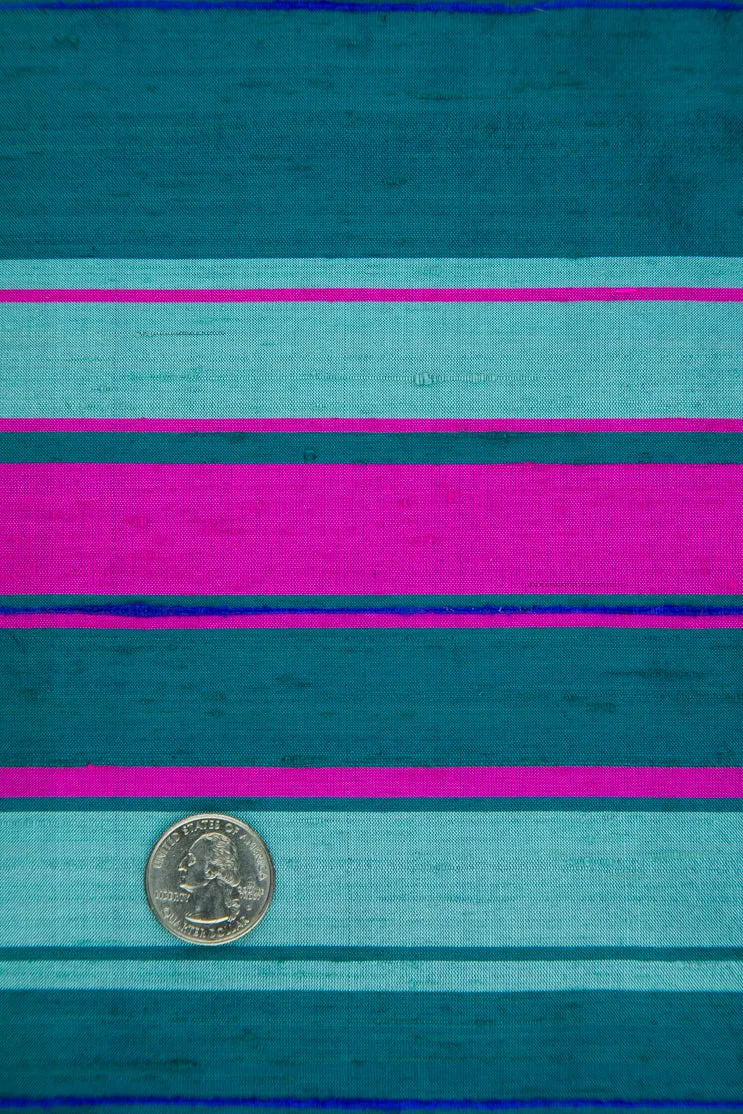 Multicolor Striped Silk Shantung 334 Fabric