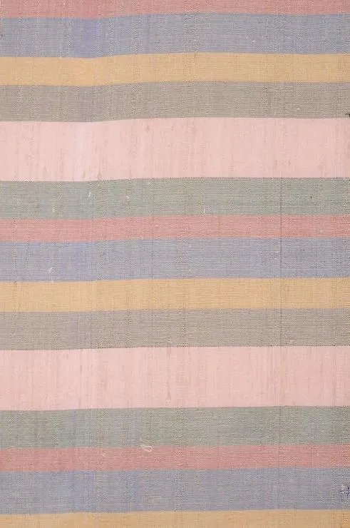 Peach 29 Striped Silk Shantung