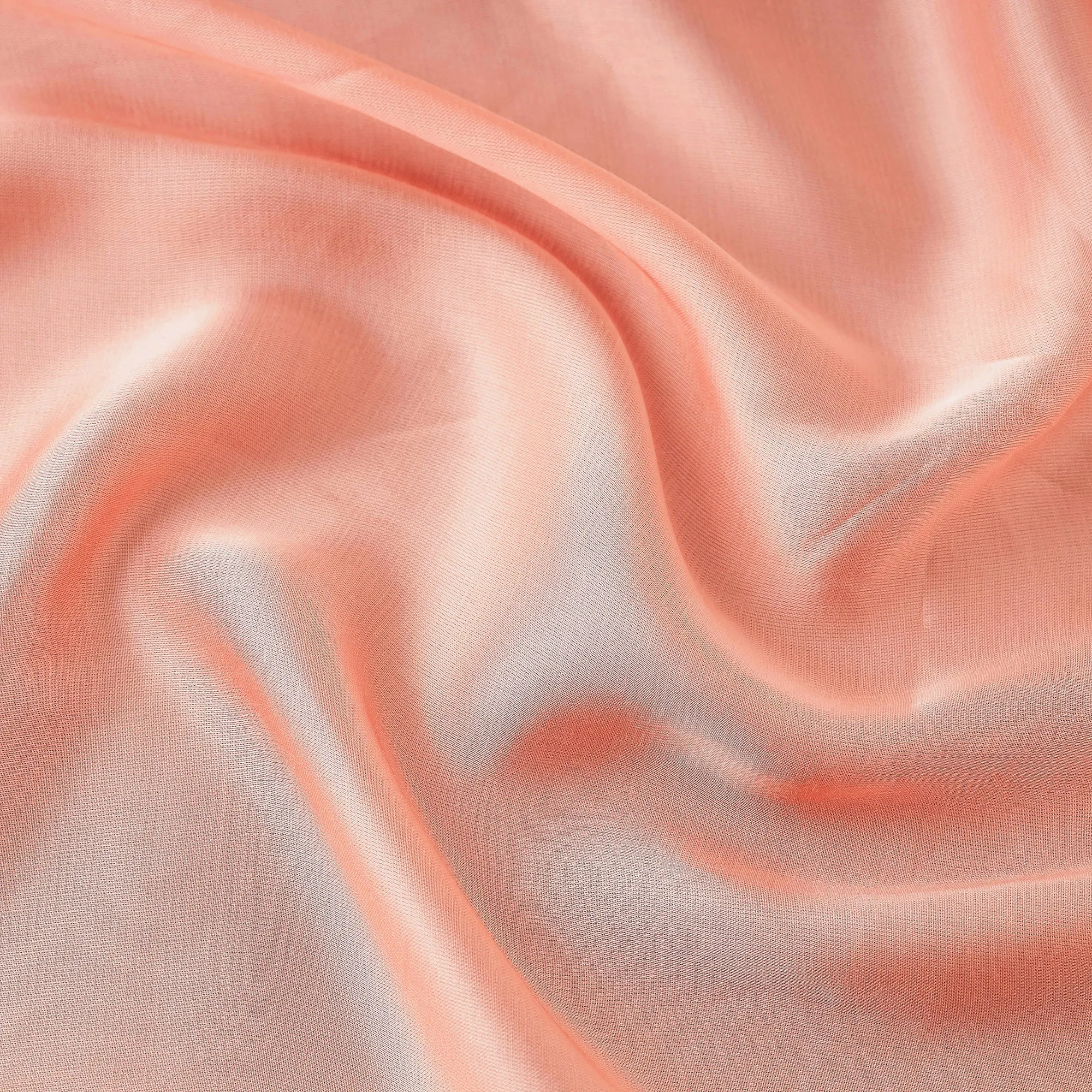 Peach Pure Modal Silk Plain Fabric