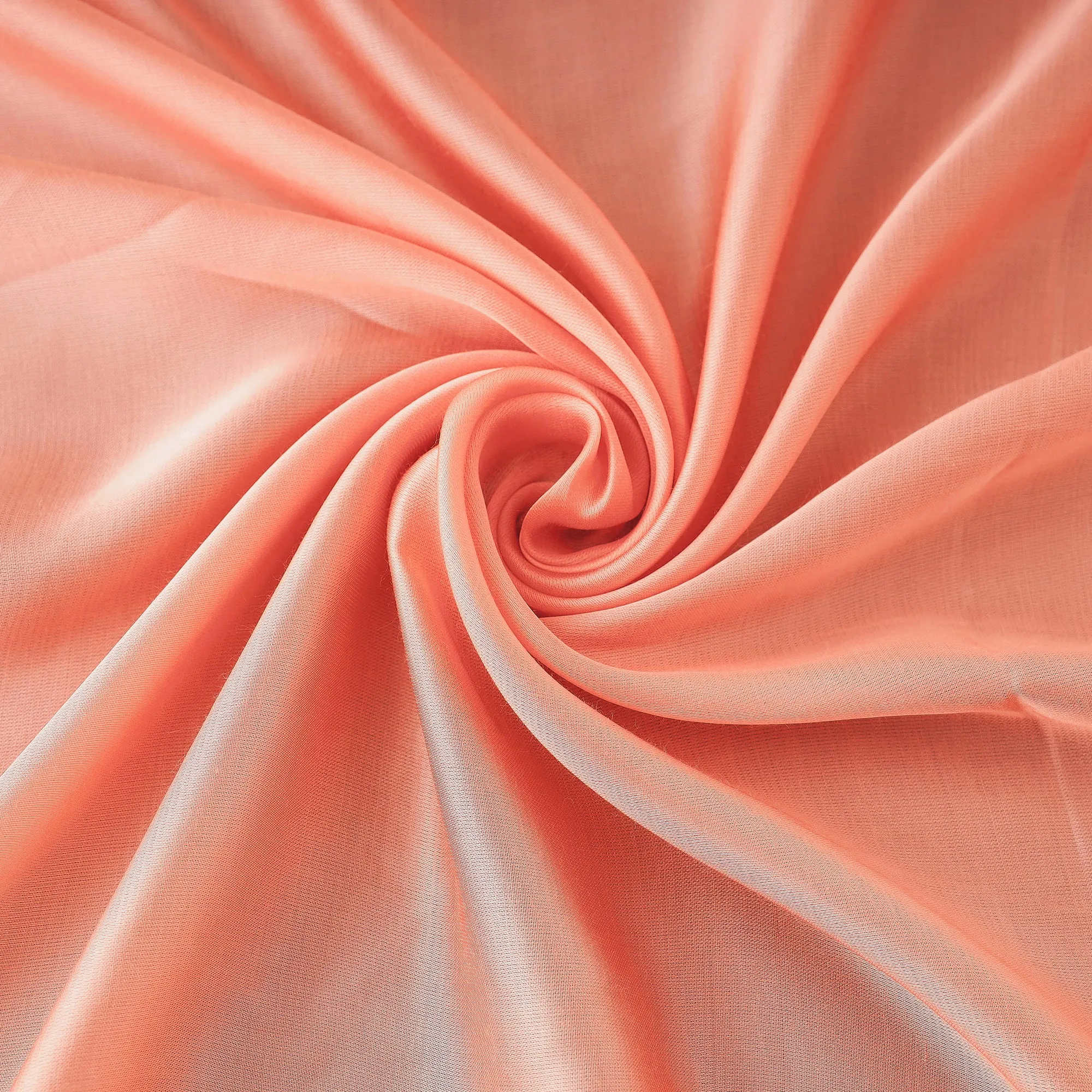 Peach Pure Modal Silk Plain Fabric