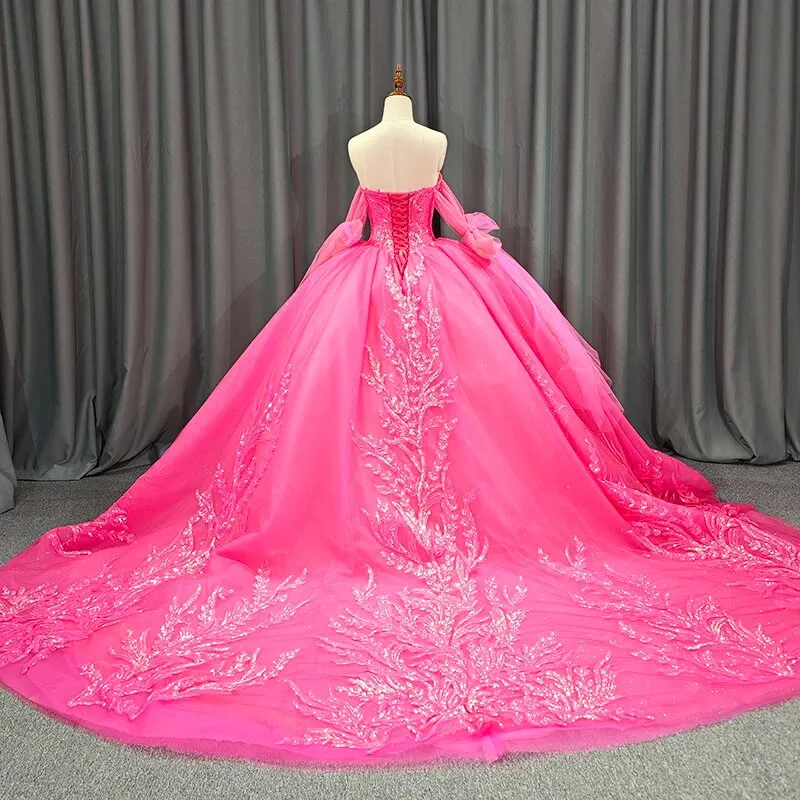 Sequins Ball Gown Quinceañera Dress