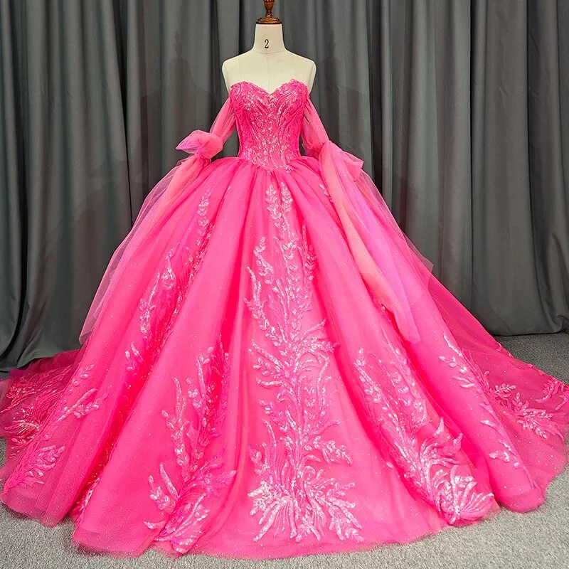 Sequins Ball Gown Quinceañera Dress