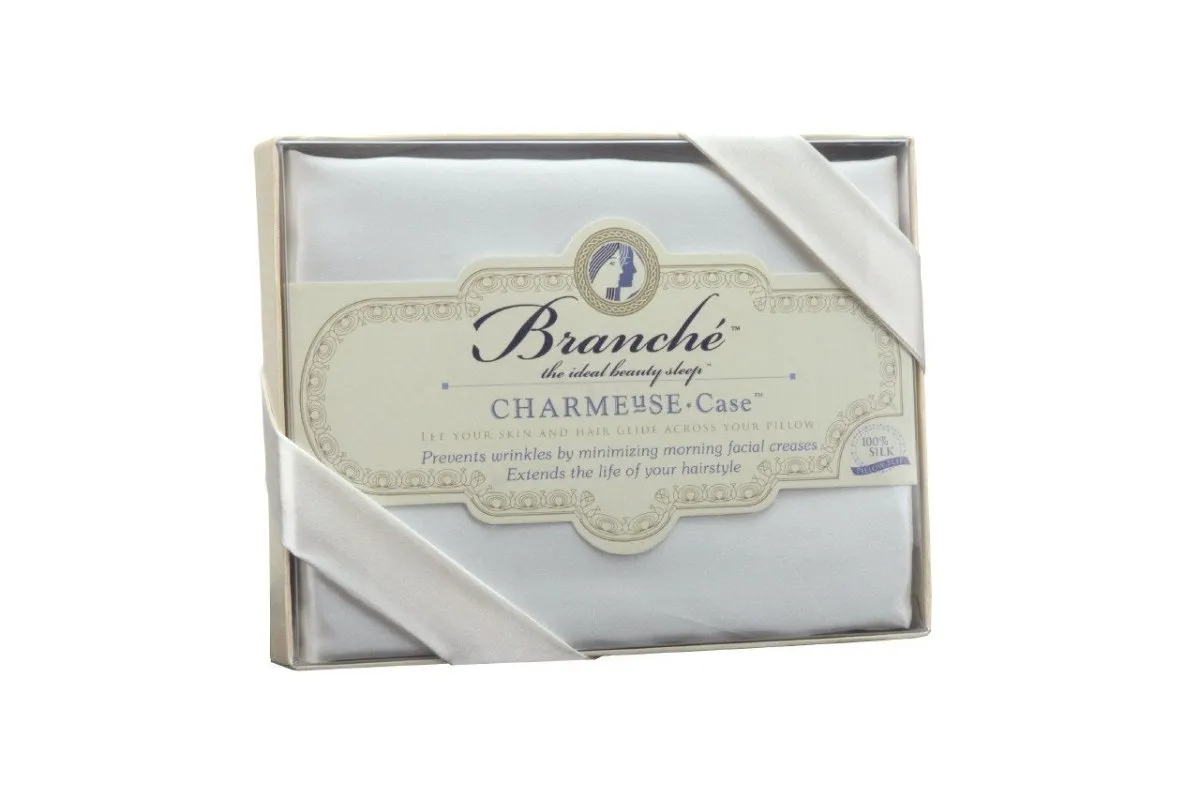 Silk Charmeuse Pillowcase in White
