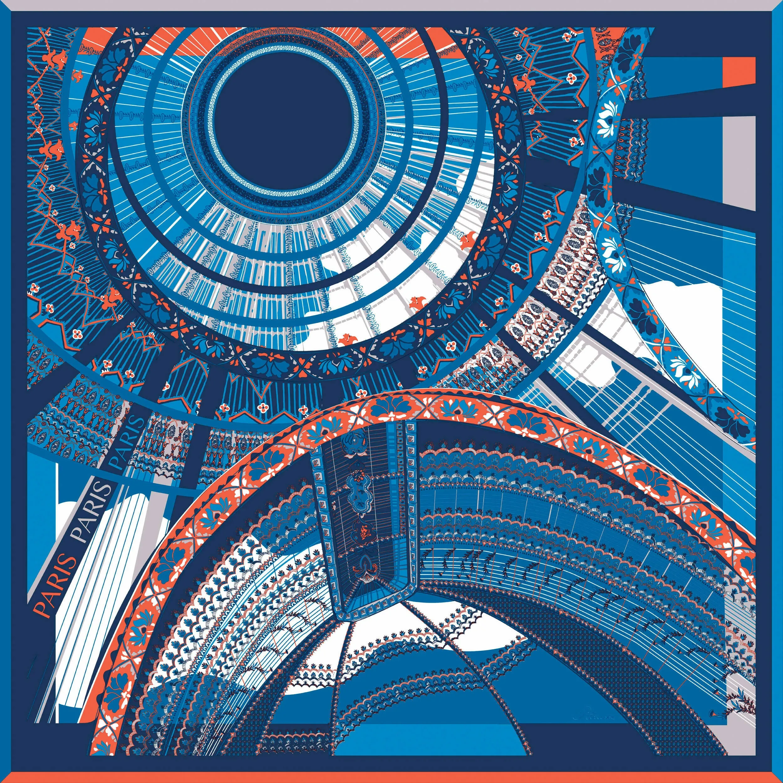 SILK SQUARE SCARF 105 - PARIS