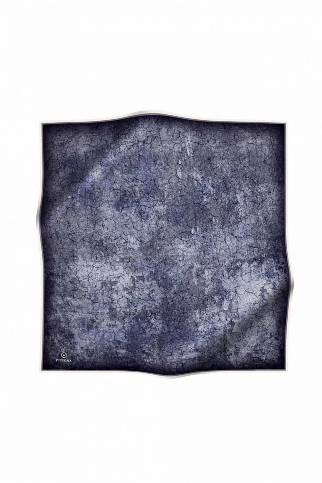 Vissona Everyday Silk Scarf Blue Marble